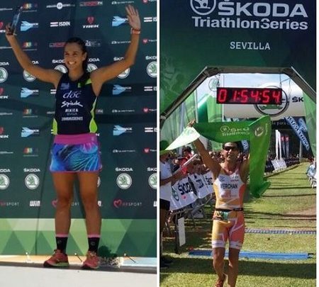 José María Merchán y Maria Pujol ganan ŠKODA Triathlon Series Sevilla